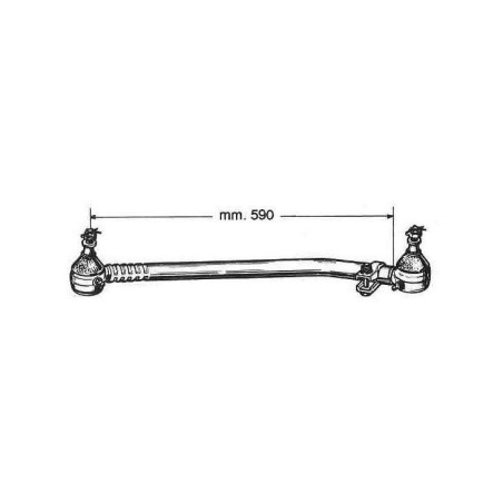 tirante sterzo longitudinale completo di testine per autocarro fiat lupetto 3ton
