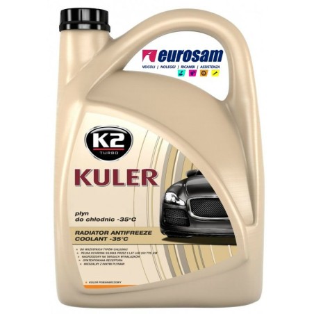 fustino 5 lt paraflu antigelo arancione diluito pronto all'uso k2