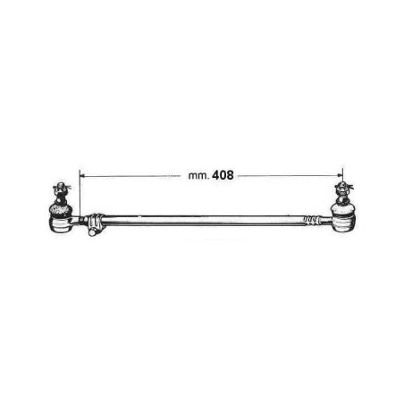 tirante sterzo longitudinale completo di testine per autocarro iveco 35.8 - 30.8 - 40.8