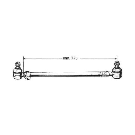 tirante sterzo longitudinale completo di testine per autocarro iveco 50/55nc - 50/55/60.8.9.10