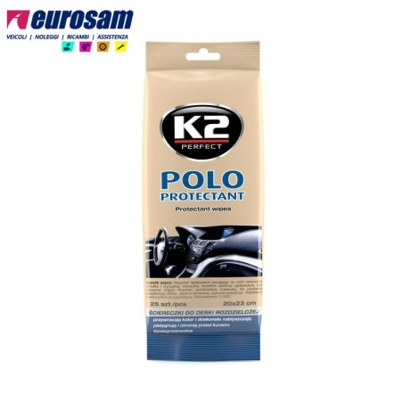 kit 25 pezzette 20x23 pulizia ravviva interni auto k2 polo protectant