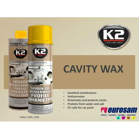 cera per scatolati cavita' profili colore paglierino giallo 500 mlk2 cavity wax