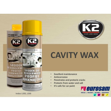 cera per scatolati cavita' profili colore paglierino giallo 500 mlk2 cavity wax