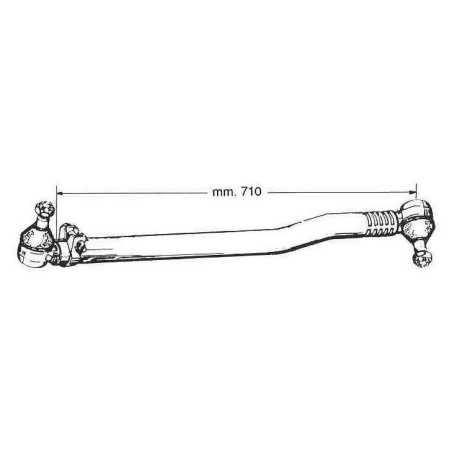 tirante sterzo longitudinale completo di testine per autocarro iveco 50/60/65.10 - 50/60/65f10 - 65.9 zeta