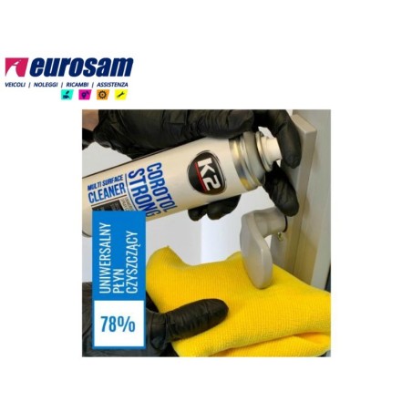 spray disinfettante superfici interni ufficio auto 69% etanolo + 9% ipa 250 ml k2 corotol strong