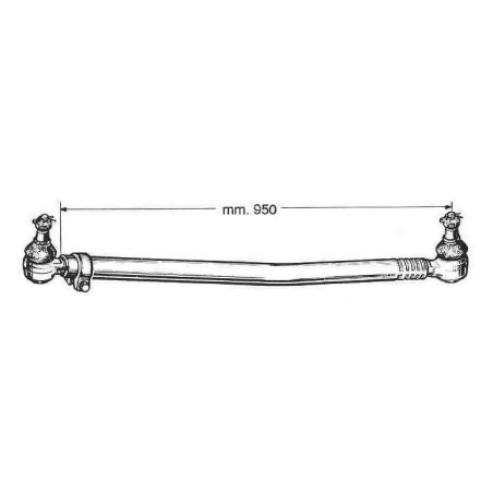 tirante sterzo longitudinale completo di testine per autocarro iveco 165.24 - 175.17.24