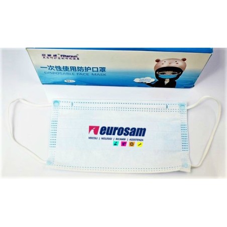 mascherine protezione 3 strati antivirus antibatteri 50 pz