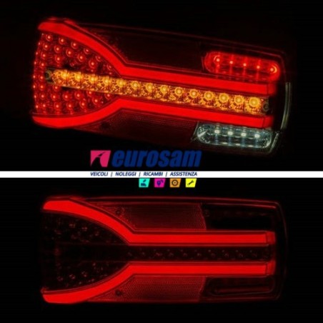 fanale posteriore sx led/neon 12/24v 6 posizioni universale autocarro veicoli commerciali