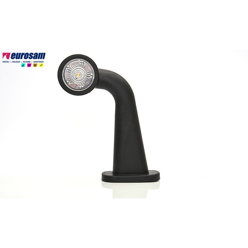 fanalino in gomma sx bianco-rosso led 12/24v 90° lungo W21.5-877L