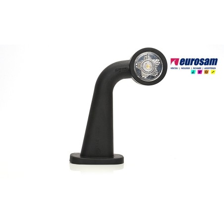 fanalino in gomma dx bianco-rosso led 12/24v 90° lungo