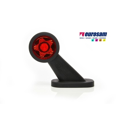 fanalino in gomma dx bianco-rosso led 12/24v 45° corto
