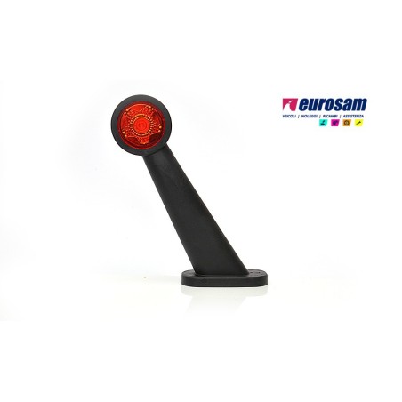 fanalino in gomma dx bianco-rosso led 12/24v 45° lungo