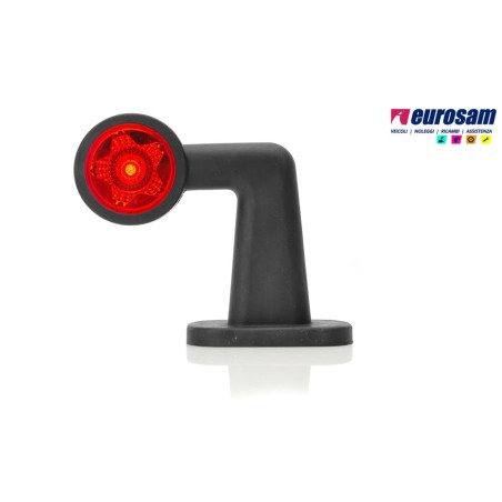 fanalino in gomma dx bianco-rosso led 12/24v 90° corto