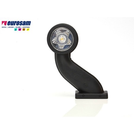 fanalino in gomma sx bianco-rosso led 12/24v sagomato