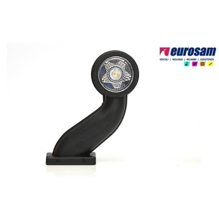 fanalino in gomma dx bianco-rosso led 12/24v sagomato