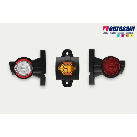 fanalino in gomma dx bianco-rosso-arancio led 12/24v corto