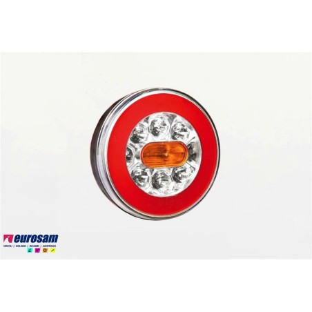 fanale posteriore tondo led 12/24v 3 posizioni universale