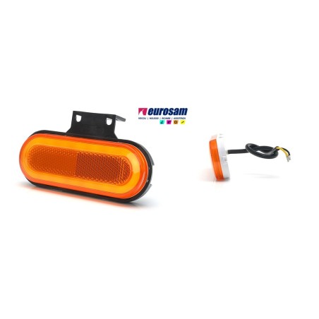 fanalino ingombro laterale neon arancio 12/24v doppia funzione