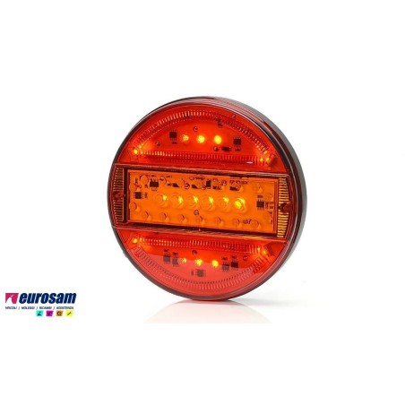 fanale posteriore tondo led 12/24v 3 posizioni universale