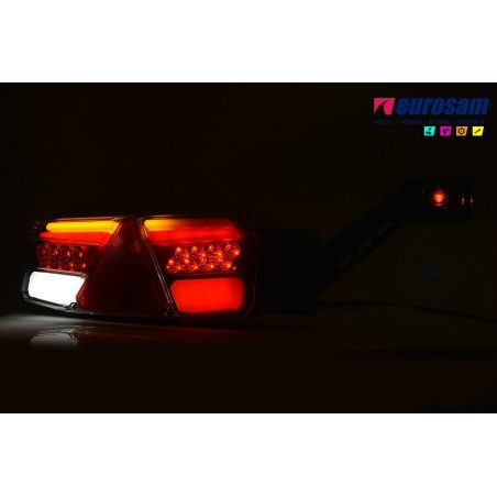 fanale post dx led neon universale rimorchio 12/24v c/ingombro