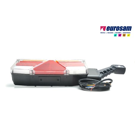 fanale post dx led neon universale rimorchio 12/24v c/ingombro