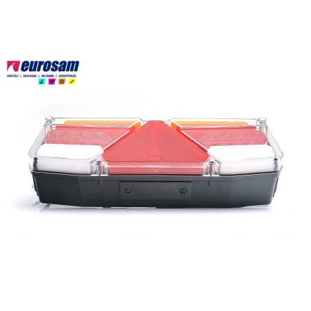 fanale post sx led neon universale rimorchio 12/24v