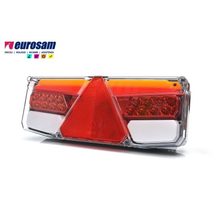 fanale post sx led neon universale rimorchio 12/24v