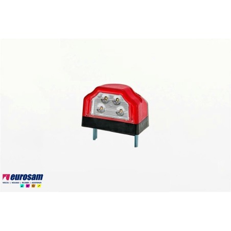 fanalino targa dx-sx a led rosso 12v 24v