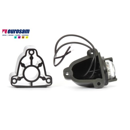 fanalino targa universale led 12/24v nero