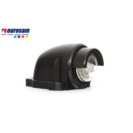 fanalino targa universale led 12/24v nero