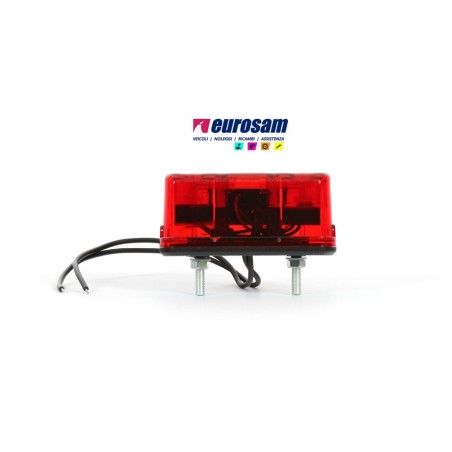 fanalino targa universale led 12/24v rosso 2+2