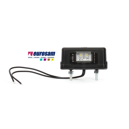 fanalino targa universale led 12/24v nero