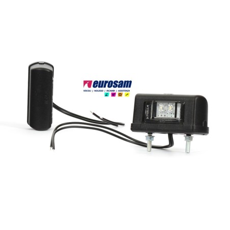 fanalino targa universale led 12/24v nero