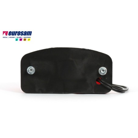 fanalino targa universale led 12/24v rosso retroilluminato
