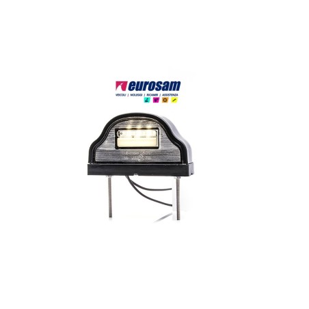 fanalino targa universale 3 led 12/24v nero