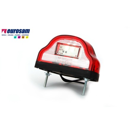 fanalino targa universale 2 led 12/24v rosso