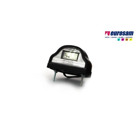 fanalino targa universale 2 led 12/24v nero