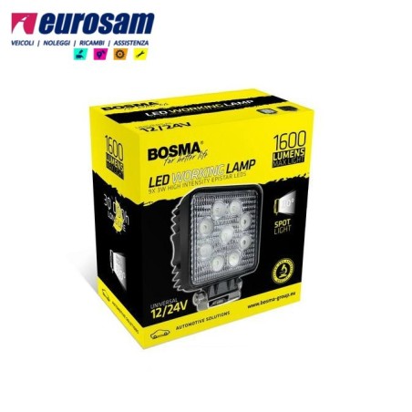 faro da lavoro 10-30v a 9 led circolari 6000k universale