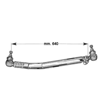 tirante sterzo longitudinale completo di testine per autocarro iveco  eurotrakker 410e42