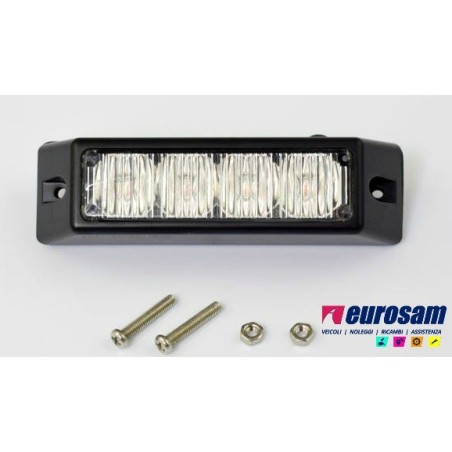 fanalino stroboscopico intermittente 12/24v 4 led arancione