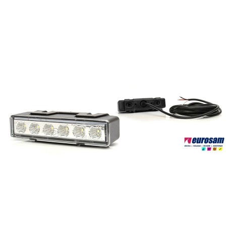 fanalino stroboscopico intermittente 12/24v bianco 6 led luce blu