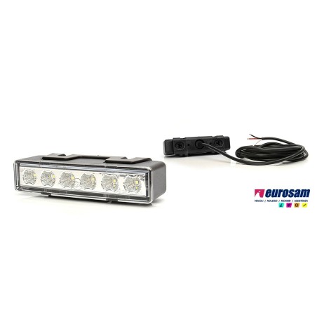 fanalino stroboscopico intermittente 12/24v bianco 6 led luce rossa