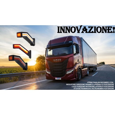 fanalino ingombro posteriore led sx con freccia dinamica stop retromarcia
