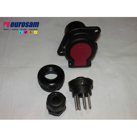 presa corrente da telaio 7 poli/24v abs-ebs adr iso7638-1