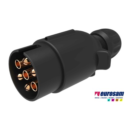 spina corrente 7 poli 12v iso 1724 tipo n plastica