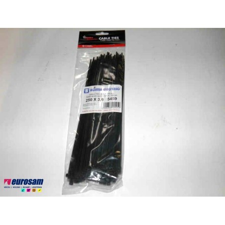 fascette serraggio in plastica 250x3,6 - 100 pezzi