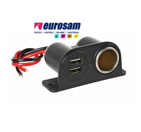 12/24V max 3A doppia presa di corrente del caricatore del camion della porta USB per Stralis Eurocargo OEM fit 