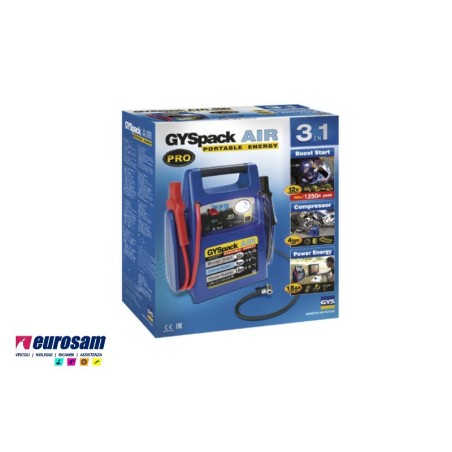 booster avviatore,compressore ed alimentatore 12v gyspack air 3 in 1