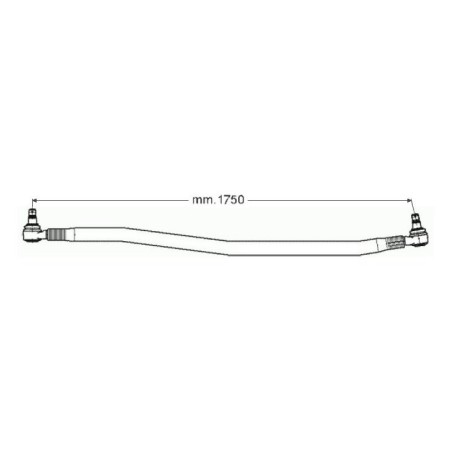 tirante sterzo longitudinale completo di testine per autocarro man  f2000