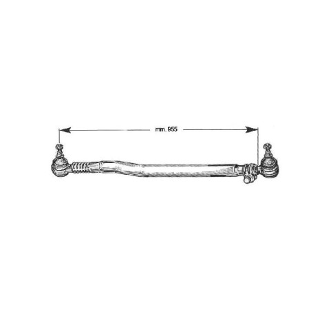 tirante sterzo longitudinale completo di testine per autocarro man  f2000 - e2000 - f90
